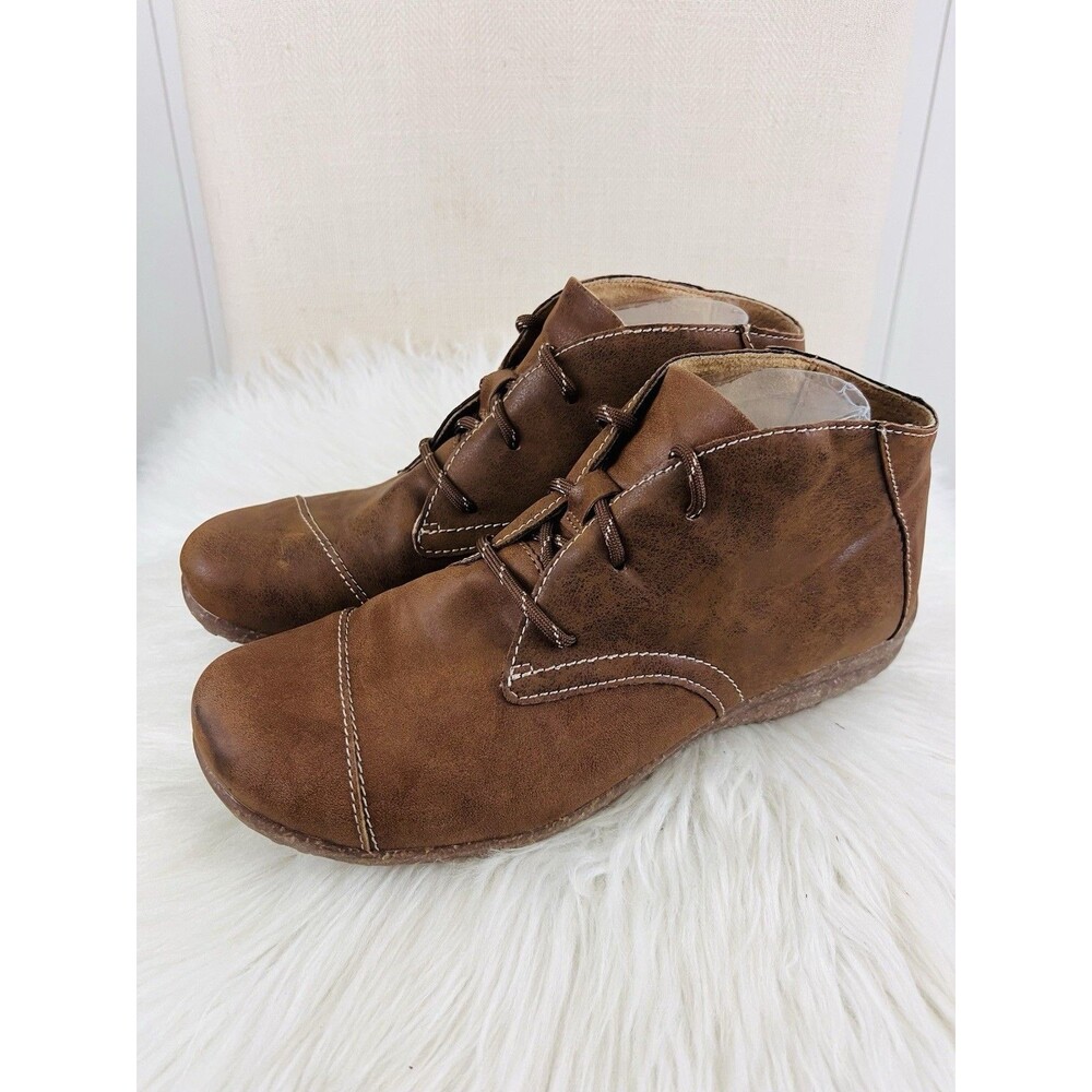 b.o.c. Born Concept Chukka Boots Brown Leather Lace Up Womens 9M Earthy Preppy